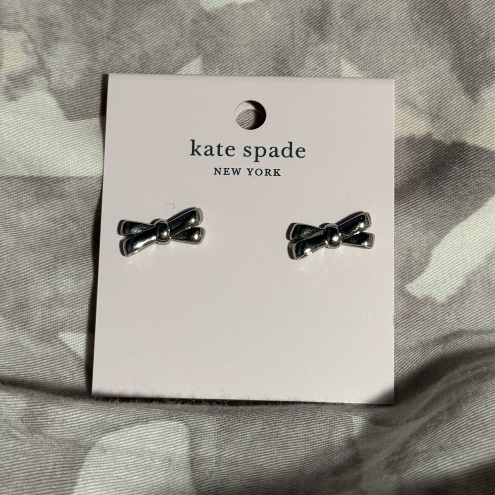Kate Spade Double Bow Silver Studs